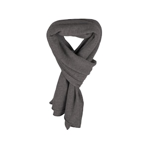 Women&#39;s 100% Cashmere Wrap Scarf - Mid Gray - hand made in Scotland by Love Cashmere