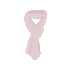Women&#39;s 100% Cashmere Wrap Scarf - Pale Pink - hand made in Scotland by Love Cashmere