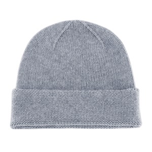Mens 100% Cashmere Beanie Hat - &#39;Light Gray&#39; - handmade in Scotland by Love Cashmere