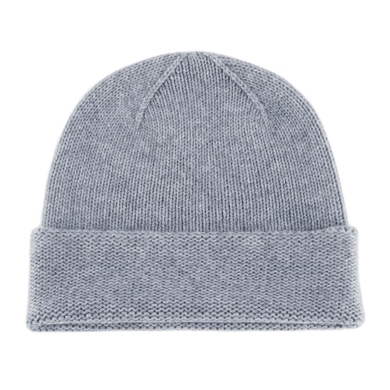 Mens 100% Cashmere Beanie Hat -  display picture 1