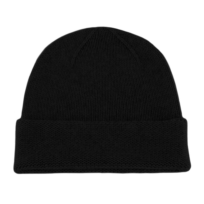 Ladies 100% Cashmere Beanie Hat 'black' Handmade - Etsy