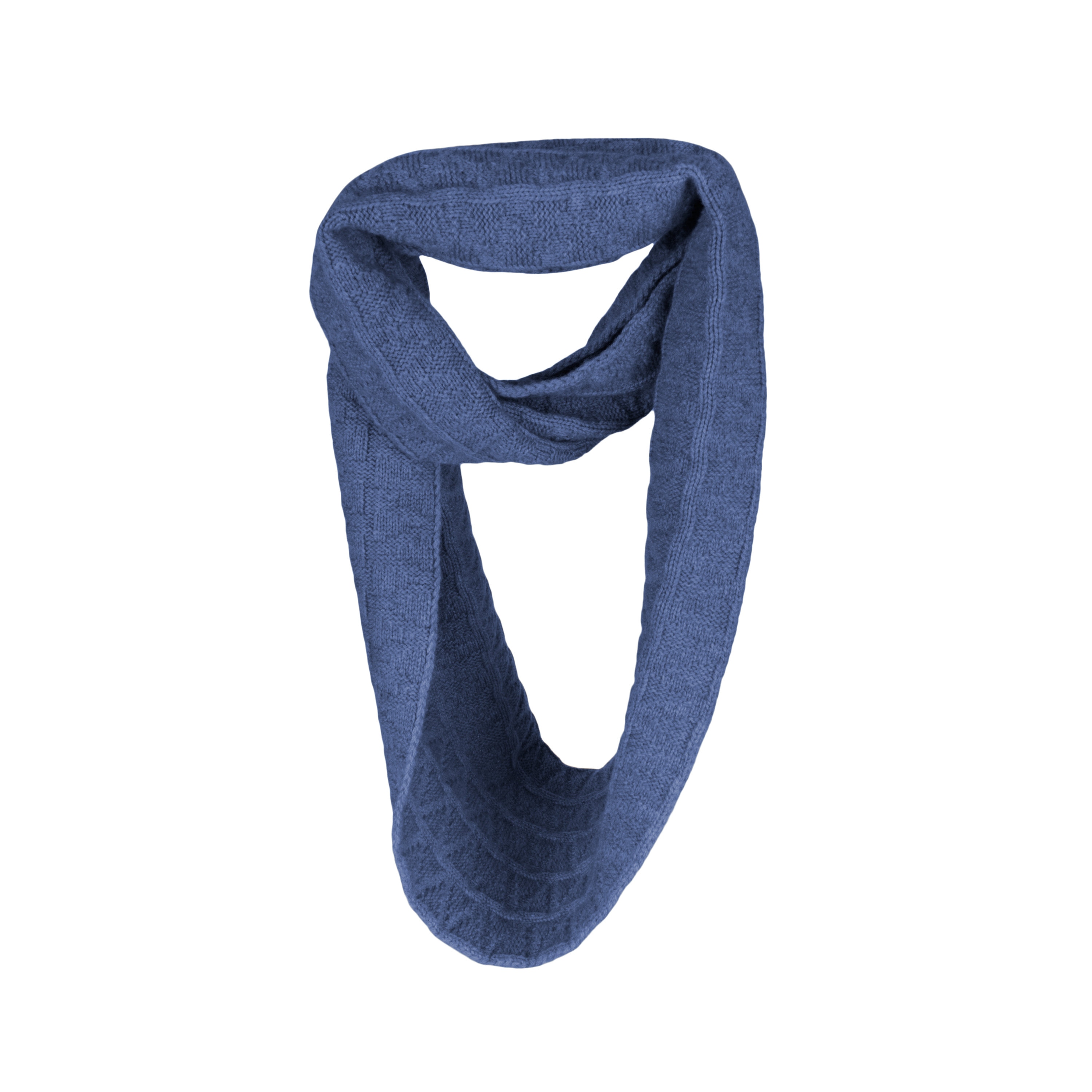 Love Cashmere Women's 100% Cashmere Wrap Scarf - Navy Blue - hand made in  Scotland