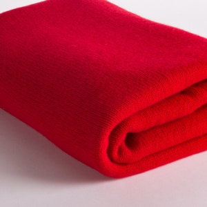 Luxury 100% Cashmere Travel Blanket Wrap - Cardinal Red - handmade in Scotland by Love Cashmere