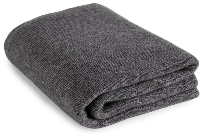 Large 100% Cashmere Blanket Wrap 'Dark Gray' Made to Order, 3 Sizes Available handmade in Scotland by Love Cashmere image 1