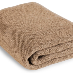 Large 100% Cashmere Blanket Wrap - &#39;Dark Natural&#39; - ** Made to Order, 2 Sizes Available ** - handmade in Scotland by Love Cashmere