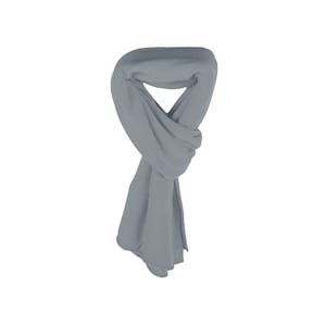 Women&#39;s 100% Cashmere Wrap Scarf - Pale Gray - hand made in Scotland by Love Cashmere