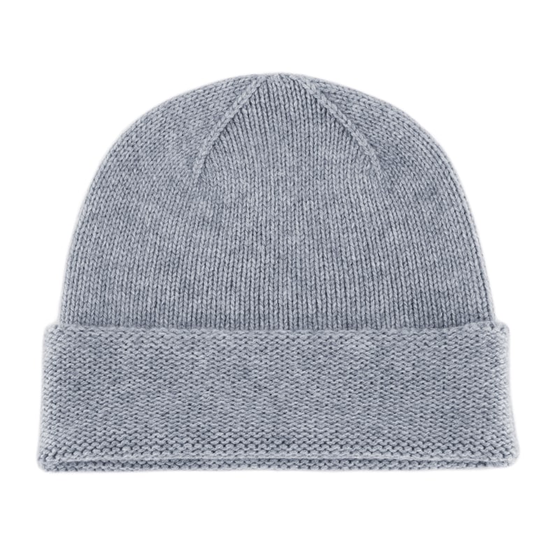 Ladies 100% Cashmere Beanie Hat 'Light Gray' handmade in Scotland by Love Cashmere image 1