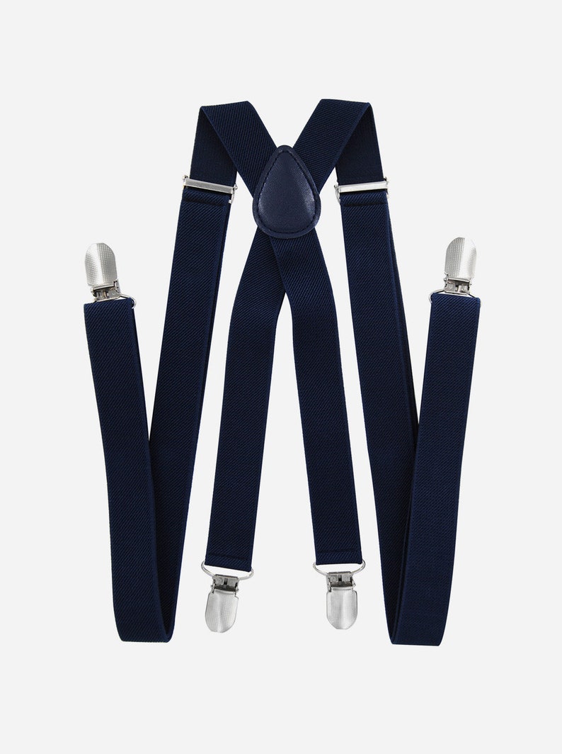 axy father-son partner look Black and blue suspenders for men, women and children groomsmen photo shoot birthday image 4