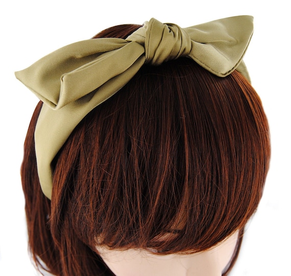 Axy Design Headband With Satin Bow Hairband Vintage Hairband - Etsy
