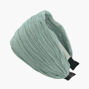 axy Large bandeau aspect tissu tissu plissé Série 32B Hair Band En 4 couleurs Hellgrün