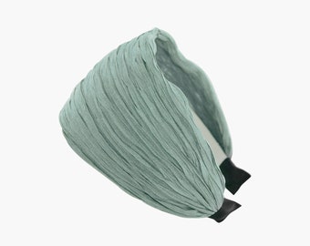 axy Large bandeau aspect tissu (tissu plissé) Série 32B Hair Band - En 4 couleurs