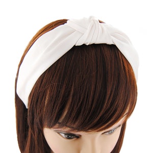 axy large bandeau avec noeuds et satin recouvert-vintage-beau bandeau cheveux accessoires bandeau femme HR35A image 9