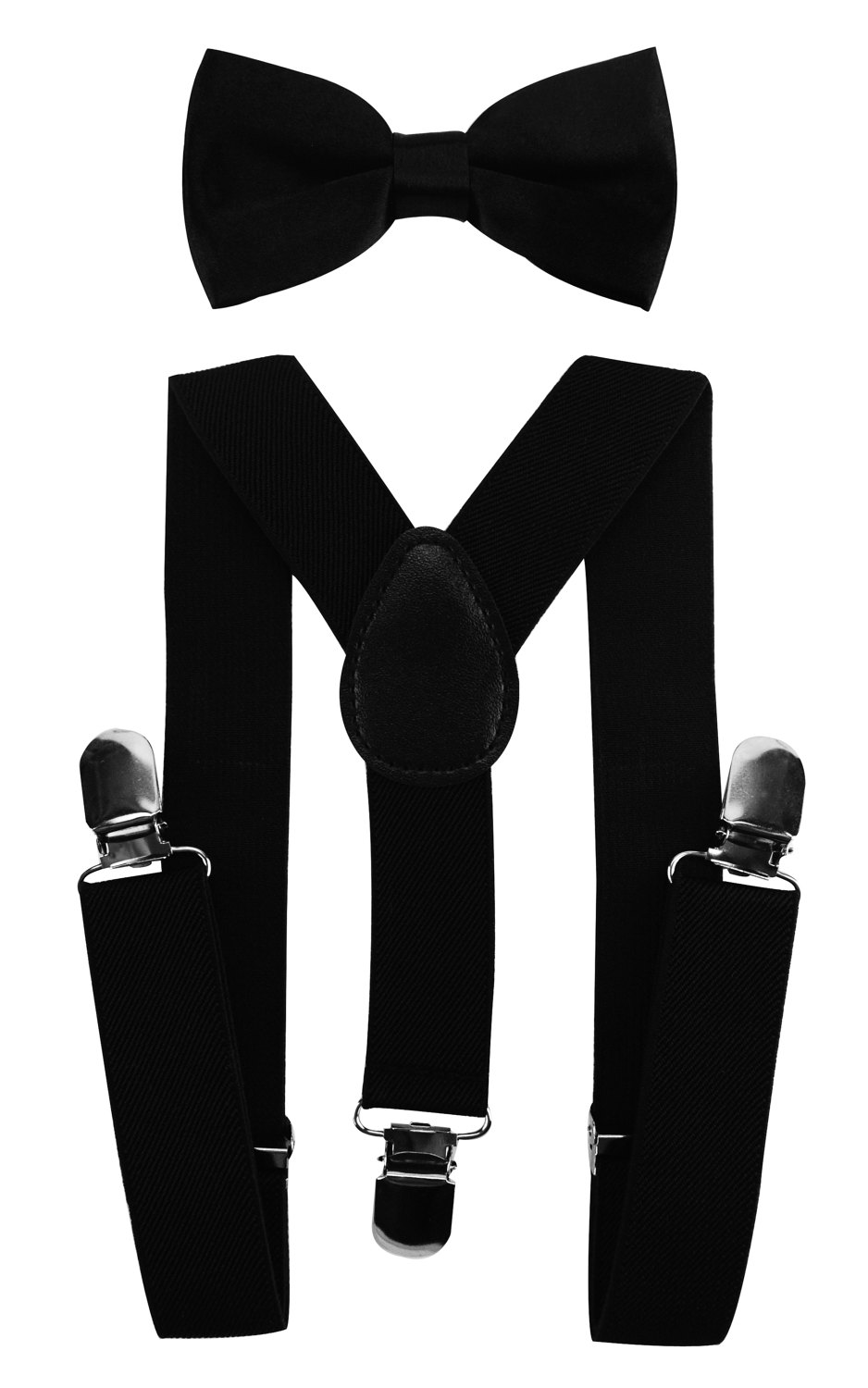 Axy Black suspenders Black bow tie for kids / Boys Etsy