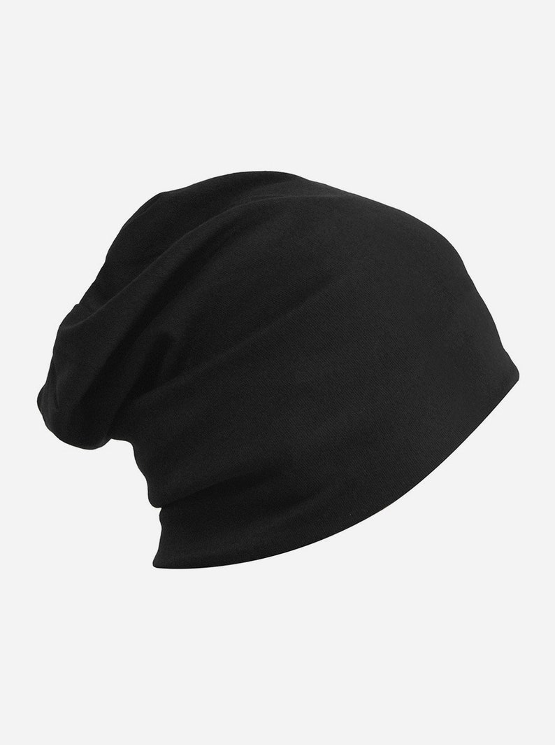axy Slouch Beanie Long Hat for Men and Women Unisex Long Beanie Lightweight Plain Color HEMU1 Black