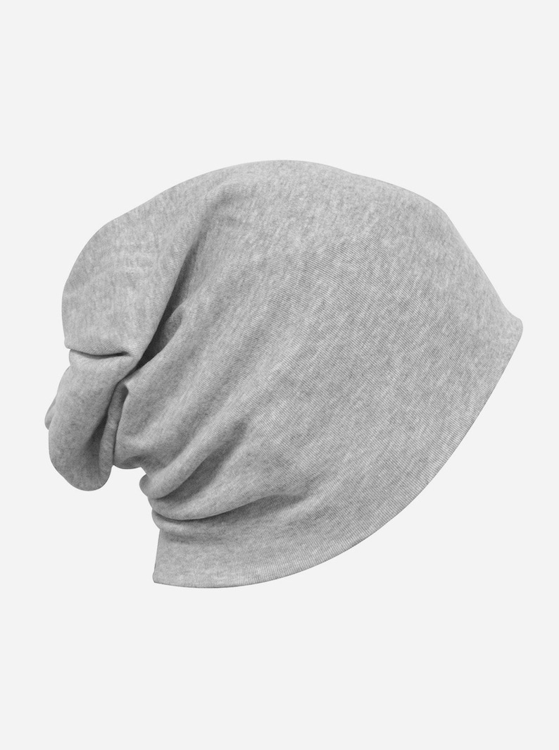 axy Slouch Beanie Long Hat for Men and Women Unisex Long Beanie Lightweight Plain Color HEMU1 Grau
