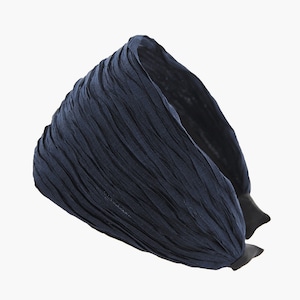 axy Large bandeau aspect tissu tissu plissé Série 32B Hair Band En 4 couleurs Navyblau