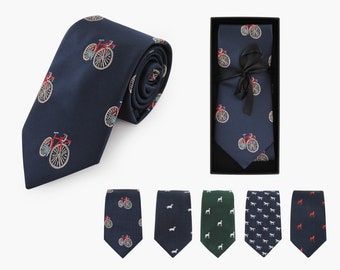 axy Herren Seidenkrawatten mit Geschenkbox Krawatte perfektes Geschenk gemustert