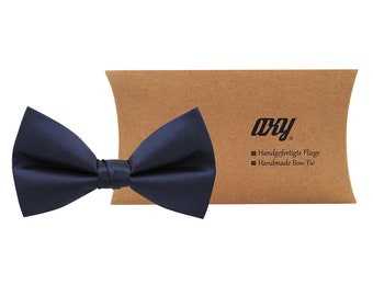 axy tied bow tie, regular 5.5 cm, dark blue