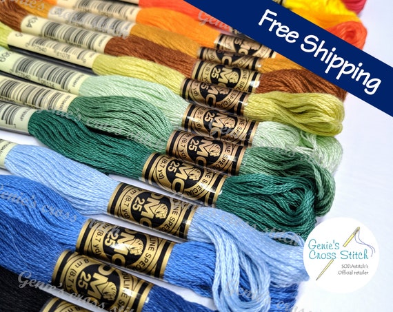 DMC 8 metre cotton cross stitch thread DMC 597 Turquoise Quantity 1