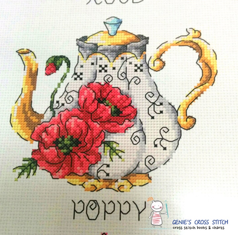 Flower Teapot Sodastitch Counted Cross Stitch Pattern Etsy
