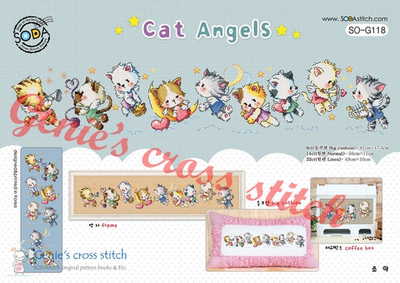 Cross stitch pattern leaflet Mermaid Sisters Big chart SODAstitch SO-G102