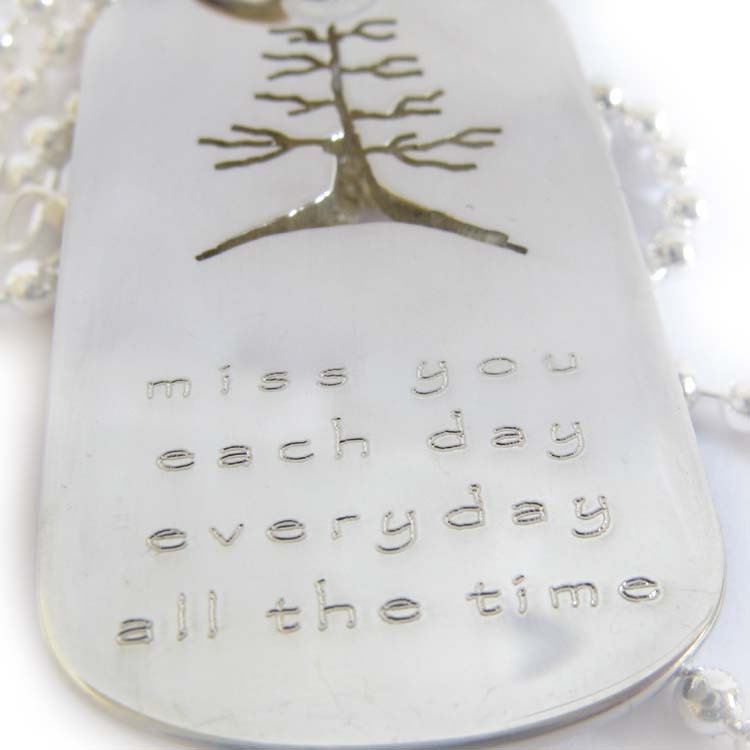 Mens Engraved Pet Memorial Dog Tag Necklace Artisan Handmade Etsy