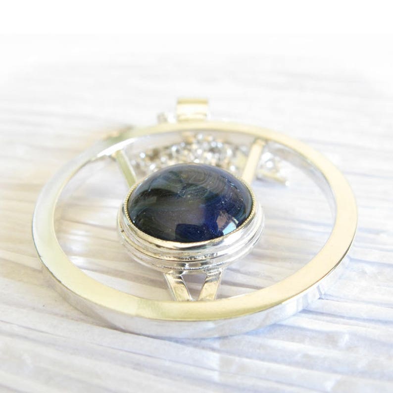 Artisan pet memorial cremation ashes pendant necklace handmade from glass and sterling silver ~ Halo