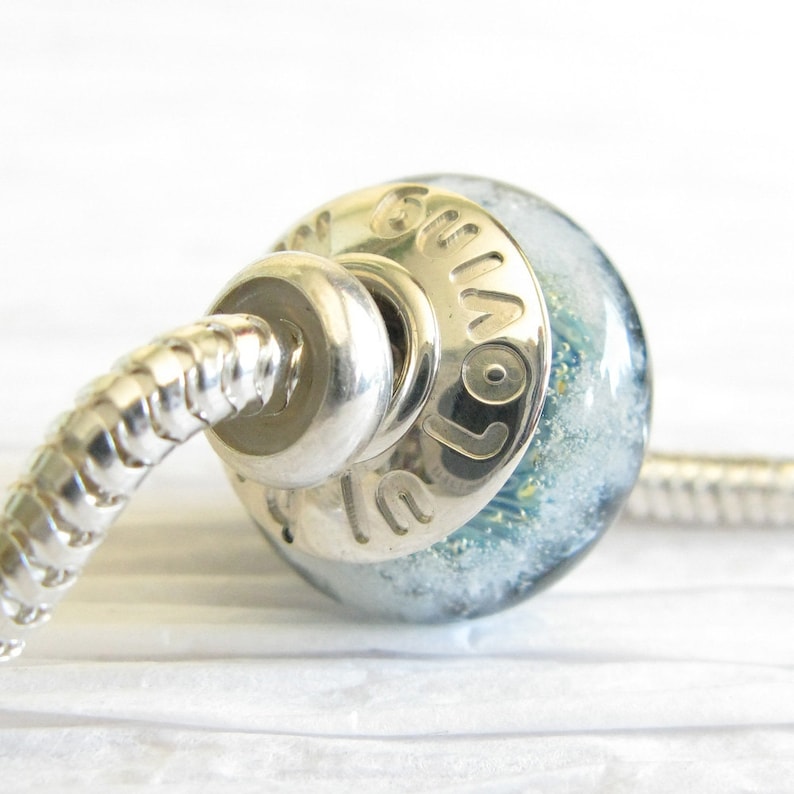 Cremation ashes glass bead bracelet with engraved personalised Etsy