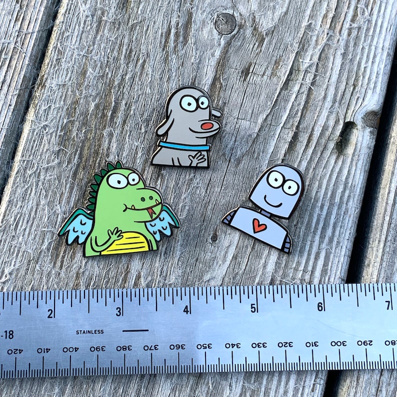 Robot & Dog pins image 3