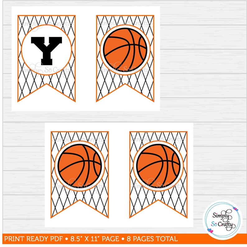 Basketball Happy Birthday Banner Printable Sports Party - Etsy