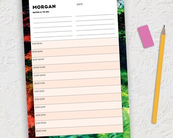 Grunge gepersonaliseerd dagelijks schema DIGITALE DOWNLOAD