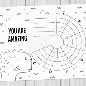 Awesome Dinosaur Weekly Healthy Habit Tracker for Kids - Digital ...