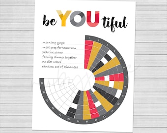 Be You 21 dagen en 7 dagen gewoonte- en doeltracker - digitale download