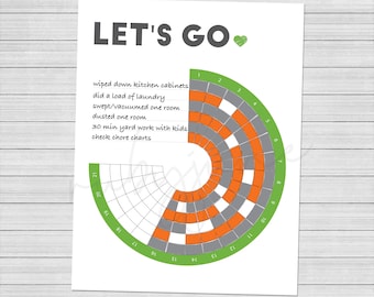 Let's Go 21 dagen en 7 dagen gewoonte- en doeltracker - digitale download