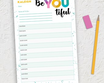 Be YOU tiful Gepersonaliseerd dagelijks schema DIGITALE DOWNLOAD