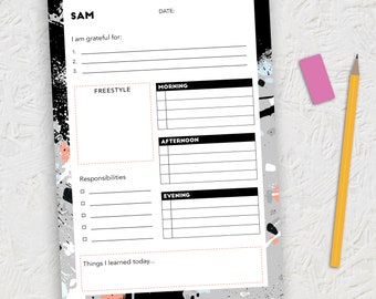 Verf Splatter Daily Planner DIGITALE DOWNLOAD