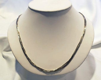 24" 10-strand Sterling Liquid Silver Necklace