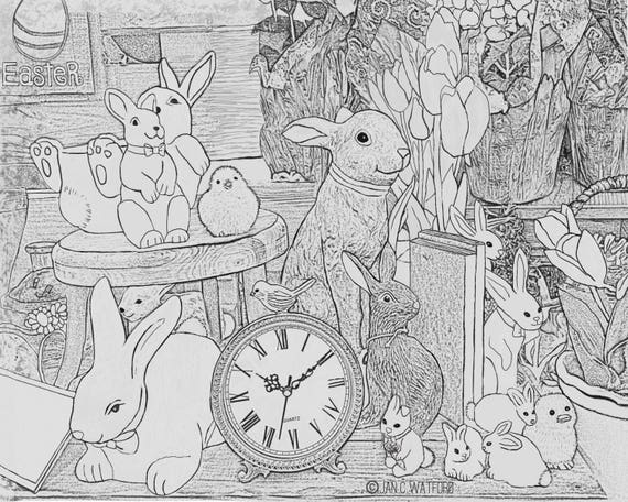 Featured image of post Bunny Coloring Pages For Adults