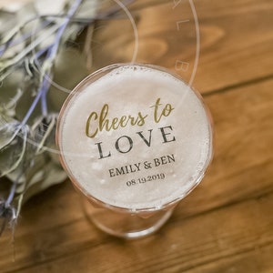 Cheers To Love Edible Cocktail Topper