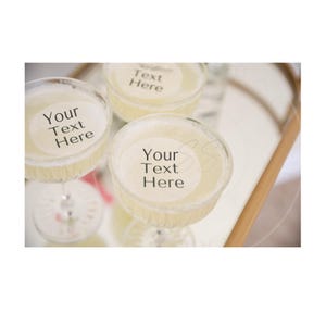Custom Text Cocktail Topper- Custom drink topper- Custom drink topper
