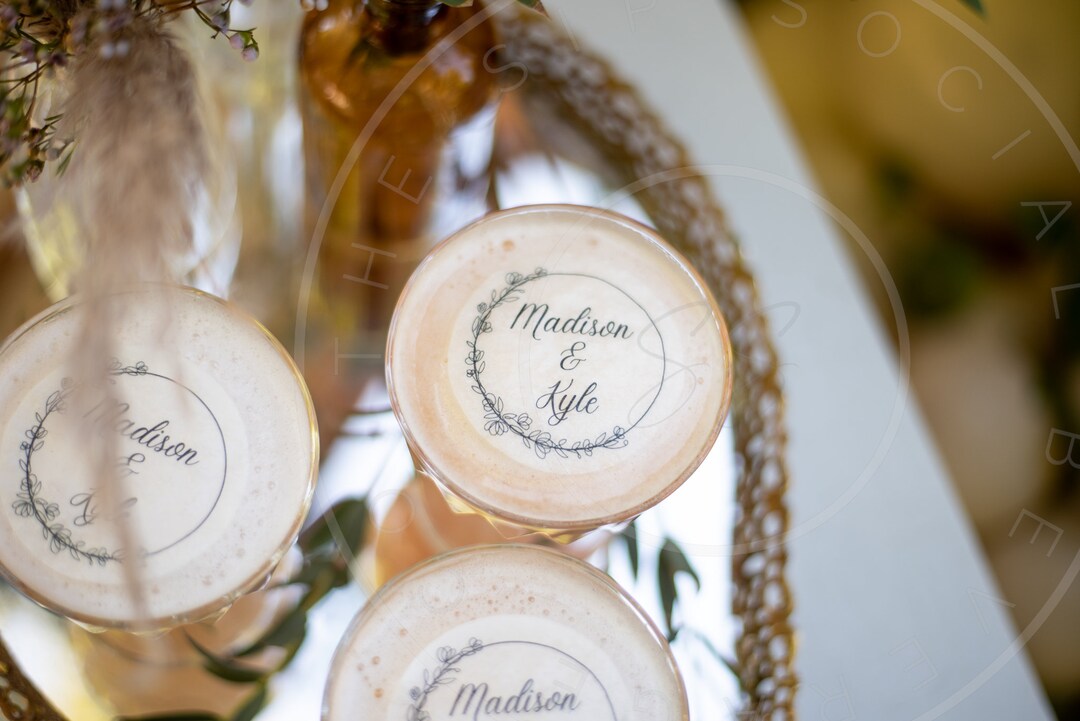 Table Topper Name Personalized Wedding Drink Topper, Custom Cocktail, Elegant Favors - Etsy