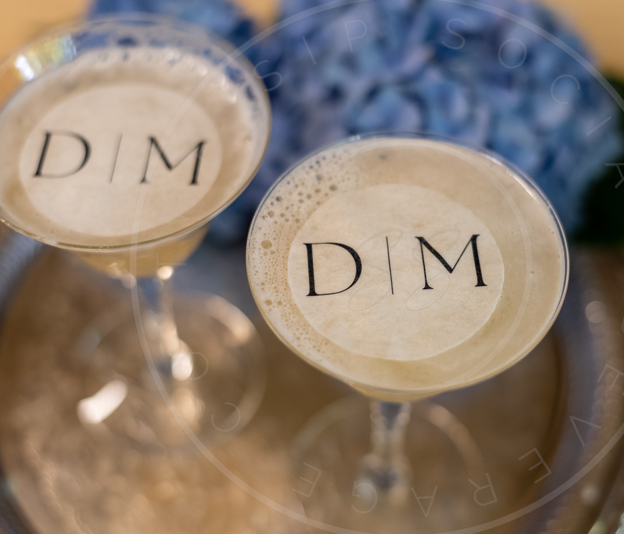 EDIBLE CLEAR Circle Wedding Drink Toppers Initials, Monogram, Clear Cocktail  Topper, Custom Edible Drink Topper, Clear Topper, Drink Toppers 