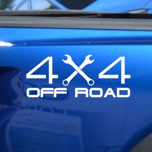 4x4 Off Road Sticker Set Vinyl Decal Sticker For Off Road Rock Crawler Truck SUV Car Window Sticker Custom Built Lifted Truck Wrench Symbol
