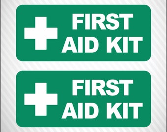 sticker first aid box red health emergency safetydecal macbook self adhesive