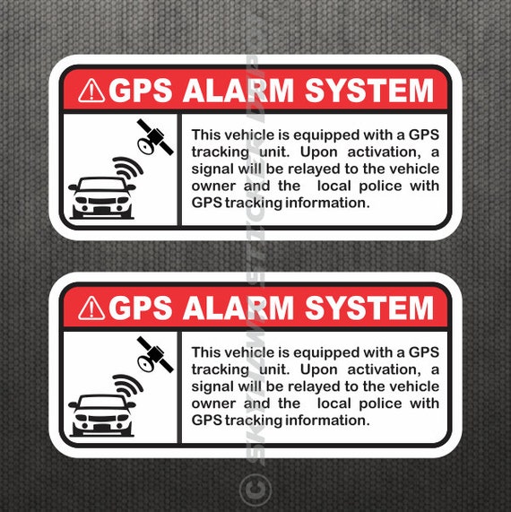 Adhesivos SISTEMA ALARMA GPS para la protección de vehículos - 2 x