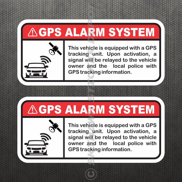 2 Pack GPS Alarm System Warning Decal Security Sticker Vinyl Car Tru 2 Pack GPS Alarm System Warning Decal Security Sticker Vinyl Car Tru