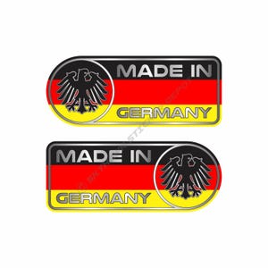 Ensemble d'autocollants de voiture fabriqués en Allemagne Autocollant en vinyle Autocollant du drapeau allemand Autocollant de voiture auto-adhésif