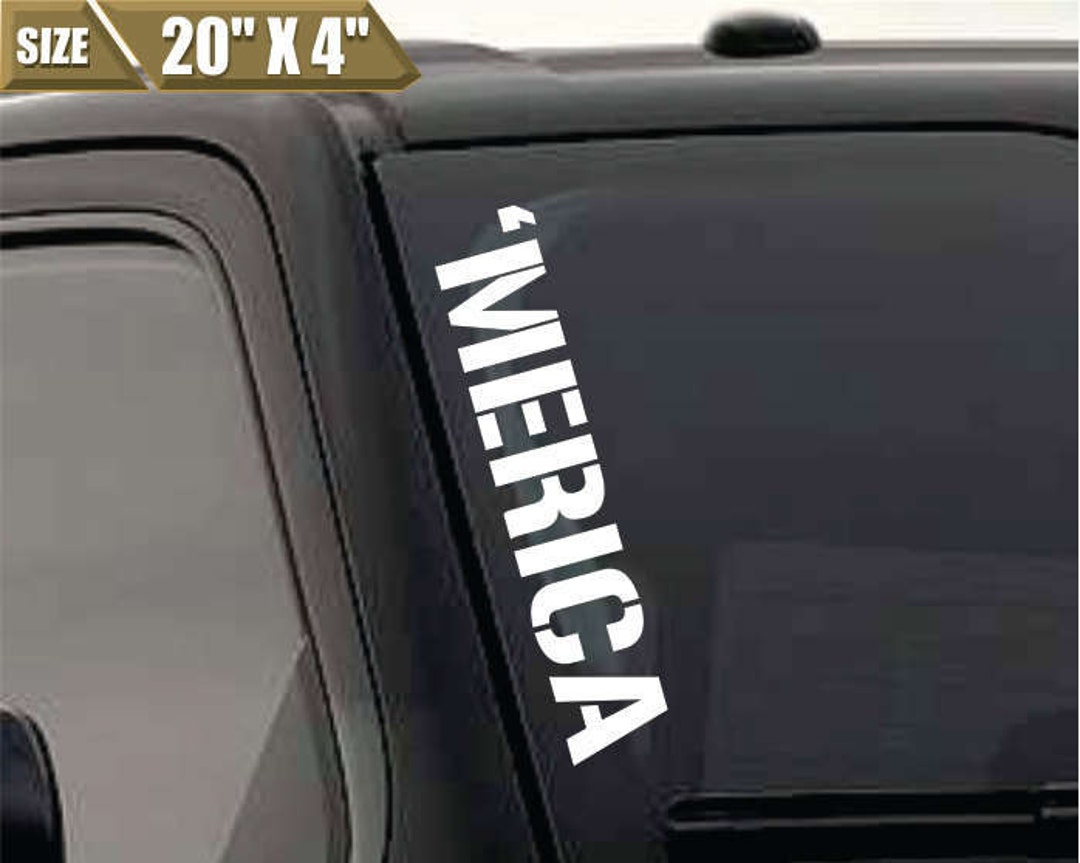 Merica Windshield Or Rear Window Decal Sticker Available In 3