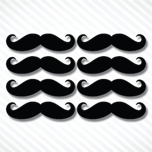 Mustache Die Cut Vinyl Sticker Set Of 8 Vinyl Decal Coffe Cup Sticker Car Truck SUV Sticker Macbook Pro Air Sticker Laptop iPad Sticker