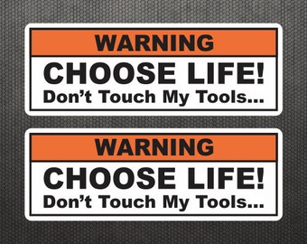 DON'T TOUCH MY SH*T Spanish Version Funny Warning Toolbox Stickers 